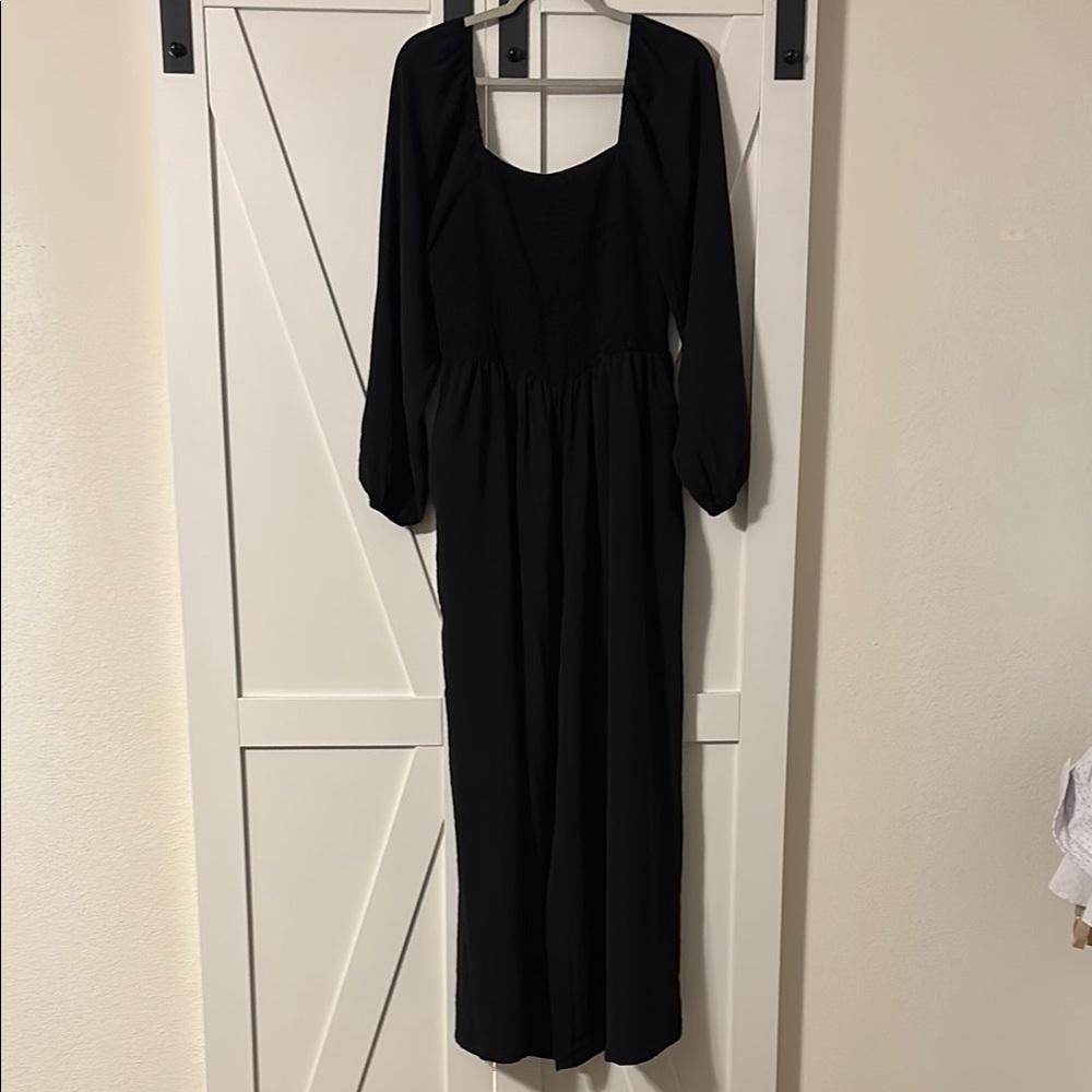 Black Long Sleeve Jumpsuit